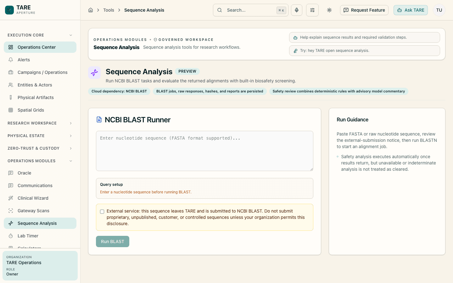 Sequence analysis and advisory safety review